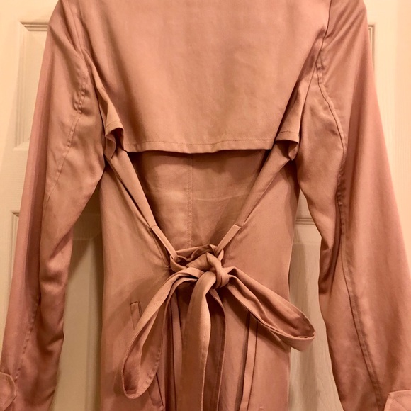 Bagatelle Heritage Soft Pink Lapel Coat Duster - Picture 4 of 4